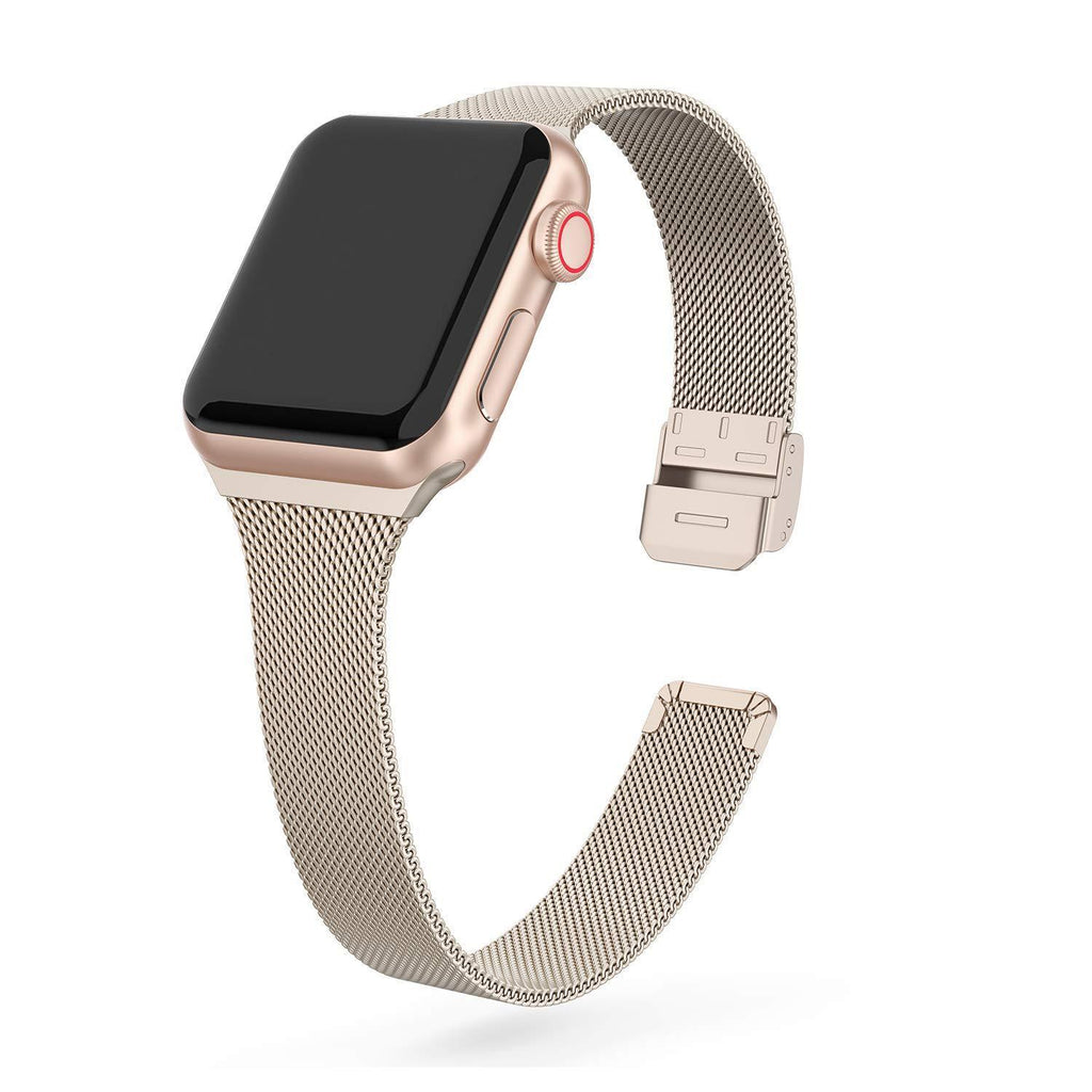 Cali® Champagne Milanese Apple Watch Band