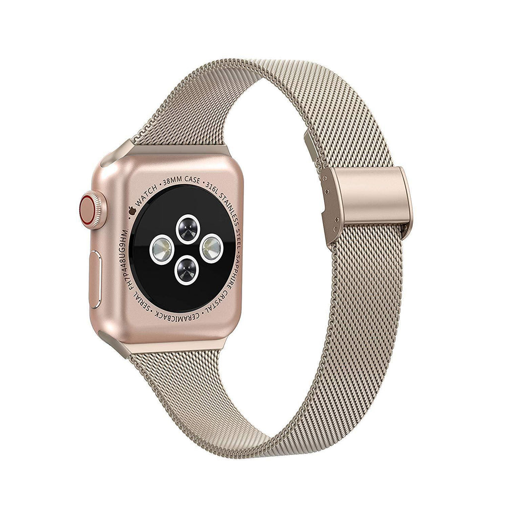 Cali® Champagne Milanese Apple Watch Band