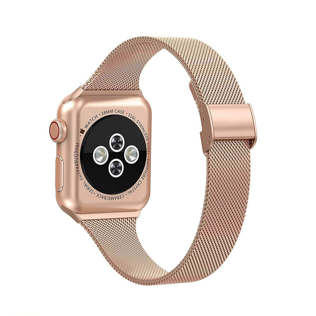 Cali® Rose Gold Milanese Apple Watch Band