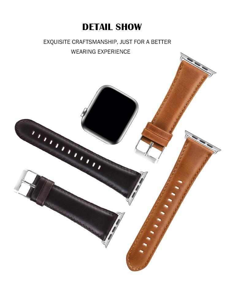 Genuine Leather Band For Apple Watch - 2 Colors