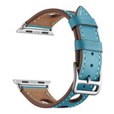 Light Blue Genuine Leather Hollow Style Band