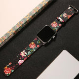Watchbands 1 / 38mm/40mm leather strap for apple watch band 42mm 38mm 44mm 40mm correa Printing flower bracelet watchband for iwatch pulseira 5/4/3/2/1