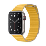 Watchbands Apple watch band magnetic genuine Leather loop strap,  iwatch 44mm 40mm 42mm 38mm watchband Series 5 4 3