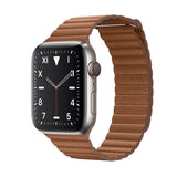 Apple Watch Band Magnetic Genuine Leather Loop Strap Watchband