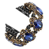 Watchbands blue / 38mm Jewelry Strap For Apple Watch 4 band 44mm 40mm iwatch series 3/2/1 42mm/38mm diamond Turquoise Wrist bracelet belt