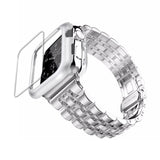 Watchbands case+Strap For Apple Watch band 42mm 38mm apple watch 4 3 5 iwatch band correa Stainless Steel pulseira Butterfly watchband
