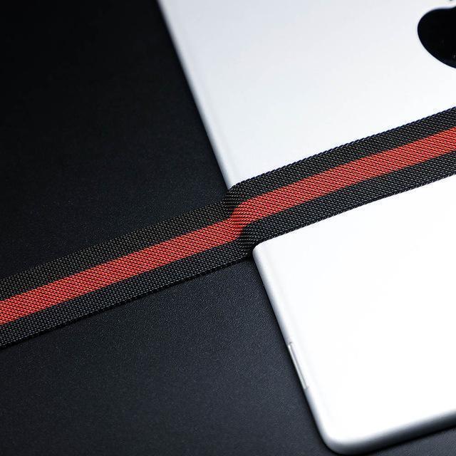 Watchbands China / black red / 38mm OR 40mm High Quality Milanese loop For Apple Watch band strap apple watch 5 band 44mm 40mm iwatch 4 3 42mm/38mm Better material Process
