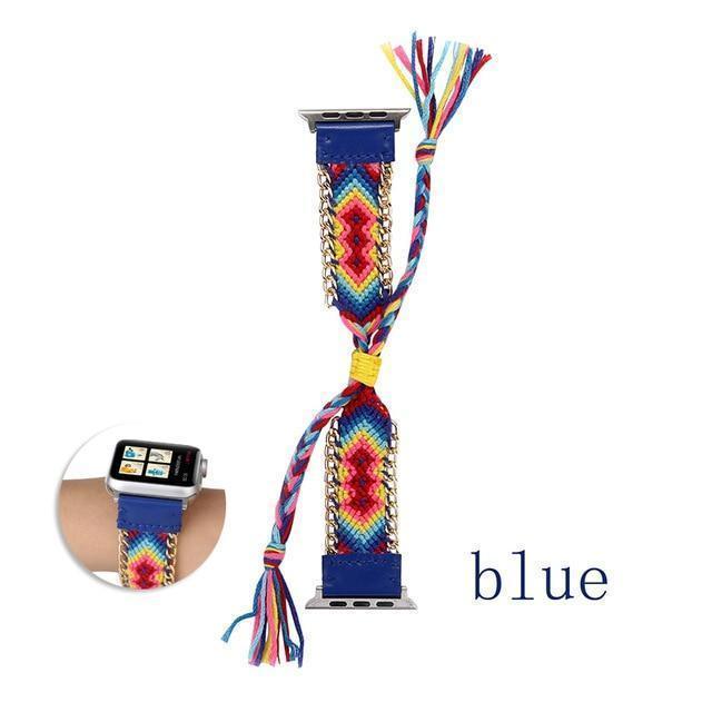 Watchbands China / Dark blue / 38mm or 40mm Handmade friendship Braided rope strap for Apple watch band 44mm 40mm 42mm 38mm bracelet watchbands fits iwatch series 5 4 3 2