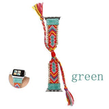 Watchbands China / Green / 38mm or 40mm Handmade friendship Braided rope strap for Apple watch band 44mm 40mm 42mm 38mm bracelet watchbands fits iwatch series 5 4 3 2