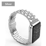 Watchbands China / Silver band case / 38mm case+Strap For Apple Watch band 42mm 38mm apple watch 4 3 5 iwatch band correa Stainless Steel pulseira Butterfly watchband