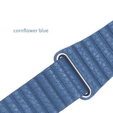 Watchbands cornflower blue / 38 mm/40 mm Apple watch band magnetic genuine Leather loop strap,  iwatch 44mm 40mm 42mm 38mm watchband Series 5 4 3