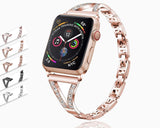 Watchbands Designers Apple watch V Cuff Bracelet, bling diamond crystals Stainless Steel band, women  iwatch strap series 5 4 3, 42mm 38mm 4 44mm 40mm
