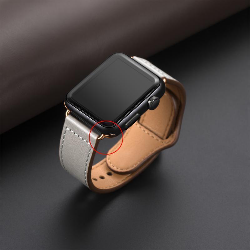 (Angry Tiger) Patterned Leather Wristband Strap for Apple Watch Series  4/3/2/1 gen,Replacement for iWatch 42mm / 44mm Bands