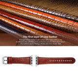 Watchbands genuine leather strap For Apple Watch band apple watch 5 4 3 44mm/40mm 42mm 38mm crazy horse classic metal clasp watchband belt