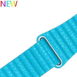 Watchbands Lake blue / 38 mm/40 mm Apple watch band magnetic genuine Leather loop strap,  iwatch 44mm 40mm 42mm 38mm watchband Series 5 4 3