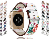 Watchbands Leather strap For Apple Watch  band apple watch 5 4 3 2 1 band 44mm/40mm correa iwatch band 42mm/38mm Floral Printed  Bracelet belt