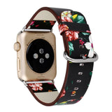 Watchbands Leather strap For Apple Watch  band apple watch 5 4 3 band 44mm/40mm correa iwatch band 42mm/38mm Floral Printed  Bracelet belt