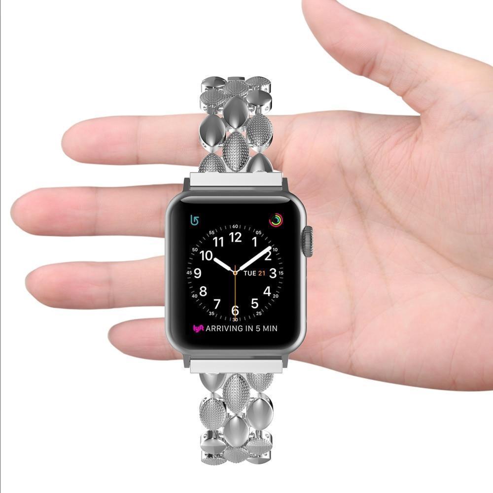 Watchbands Luxury Metal Stainless Steel Band for Apple Watch Bands 38mm 42mm 40mm 44mm Fashion Women Men Strap for iwatch series 5/4/3/2/1