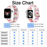 Watchbands New Double Side Print Flowers Silicone Band for Apple Watch 38mm 40mm 42mm 44mm Sport Soft Strap Band for iwatch Series 5 4 3 2
