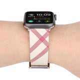 Watchbands Plaid Pattern Leather strap For Apple Watch band 4 5 44/40mm women/men watches Bracelet bands For iwatch series 3 2 1 42/38mm