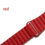 Watchbands red / 38 mm/40 mm Apple watch band magnetic genuine Leather loop strap,  iwatch 44mm 40mm 42mm 38mm watchband Series 5 4 3