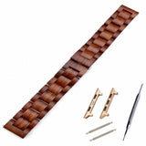 Watchbands Red brown ro adapter / 38mm Natural Wood Watch Bracelet for Apple Watch Band 38/42mm Luxury Watch Accessories for IWatch Strap Watchband with Adapters
