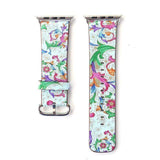 watches Apple Floral flower watch band, Print Smart iWatch strap, 44mm, 40mm, 42mm, 38mm, Series 1 2 3 4