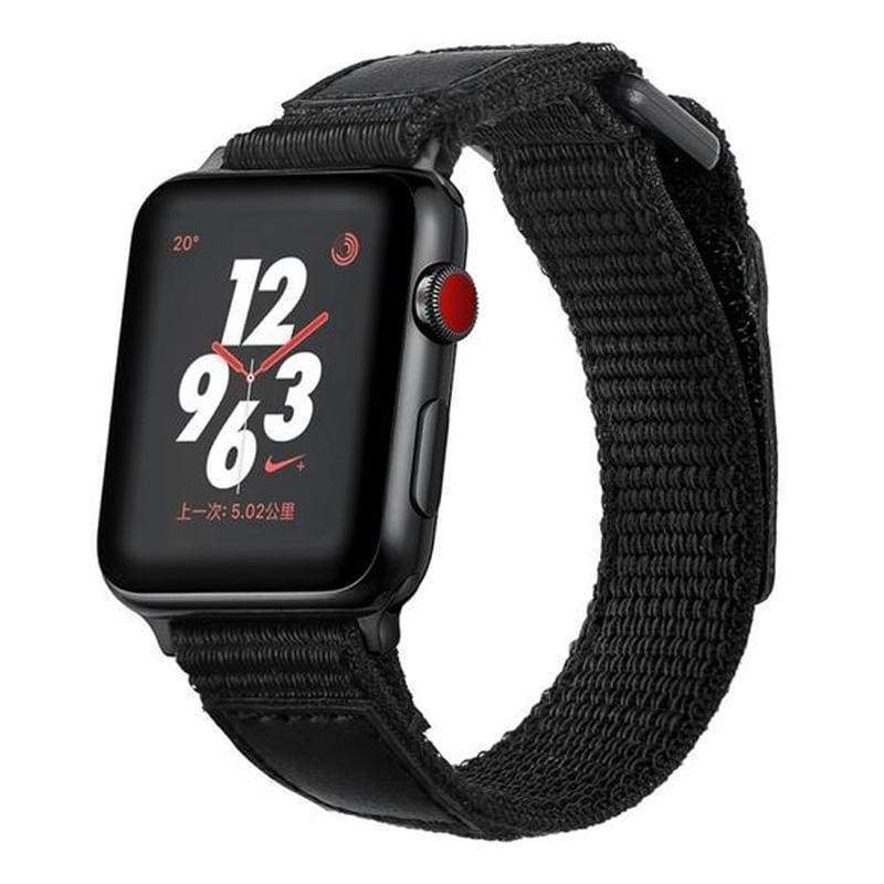 Watches Apple Watch Series 5 4 3 2 Band, Leather Sport Loop Woven Nylon Breathable wrist band belt, 38mm, 40mm, 42mm, 44mm - US Fast Shipping