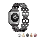 Watches Black / 38mm / 40mm Apple Watch Series 5 4 3 2 Band, Luxury Metal Strap stainless Steel Link Bracelet Wrist Bands 38mm, 40mm, 42mm, 44mm - US Fast Shipping