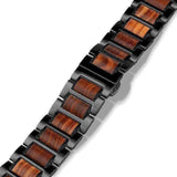 Watches Black / 42mm / 44mm Apple Watch Series 5 4 3 2 Band, Natural Red Sandalwood Stainless Steel Bracelet Wooden Strap 38mm, 40mm, 42mm, 44mm - US Fast shipping