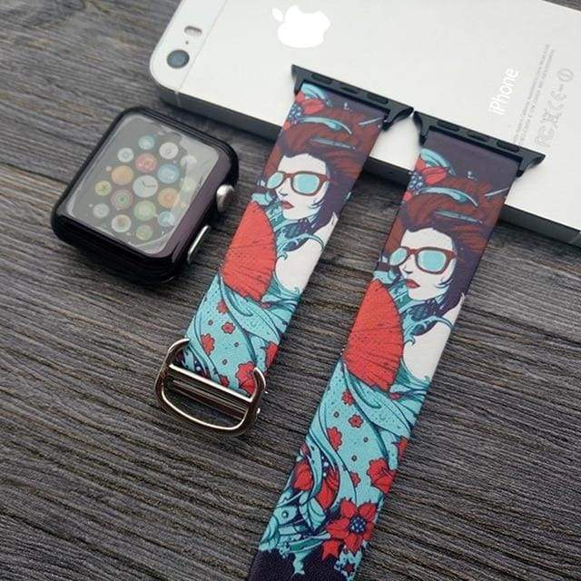 Watches Mix / 38mm/40mm Art Printed Leather Apple watch Band for iwatch Strap Series 1 2 3 4,  44mm/ 40mm/ 42mm/ 38mm