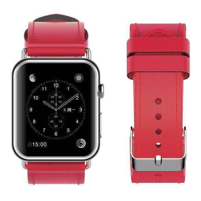 Watches New Fashion Watchband for Apple Watch Band 44mm/ 40mm/ 42mm/ 38mm Watchband Genuine Leather Belt for Iwatch Series 1 2 3 4 Strap Leather