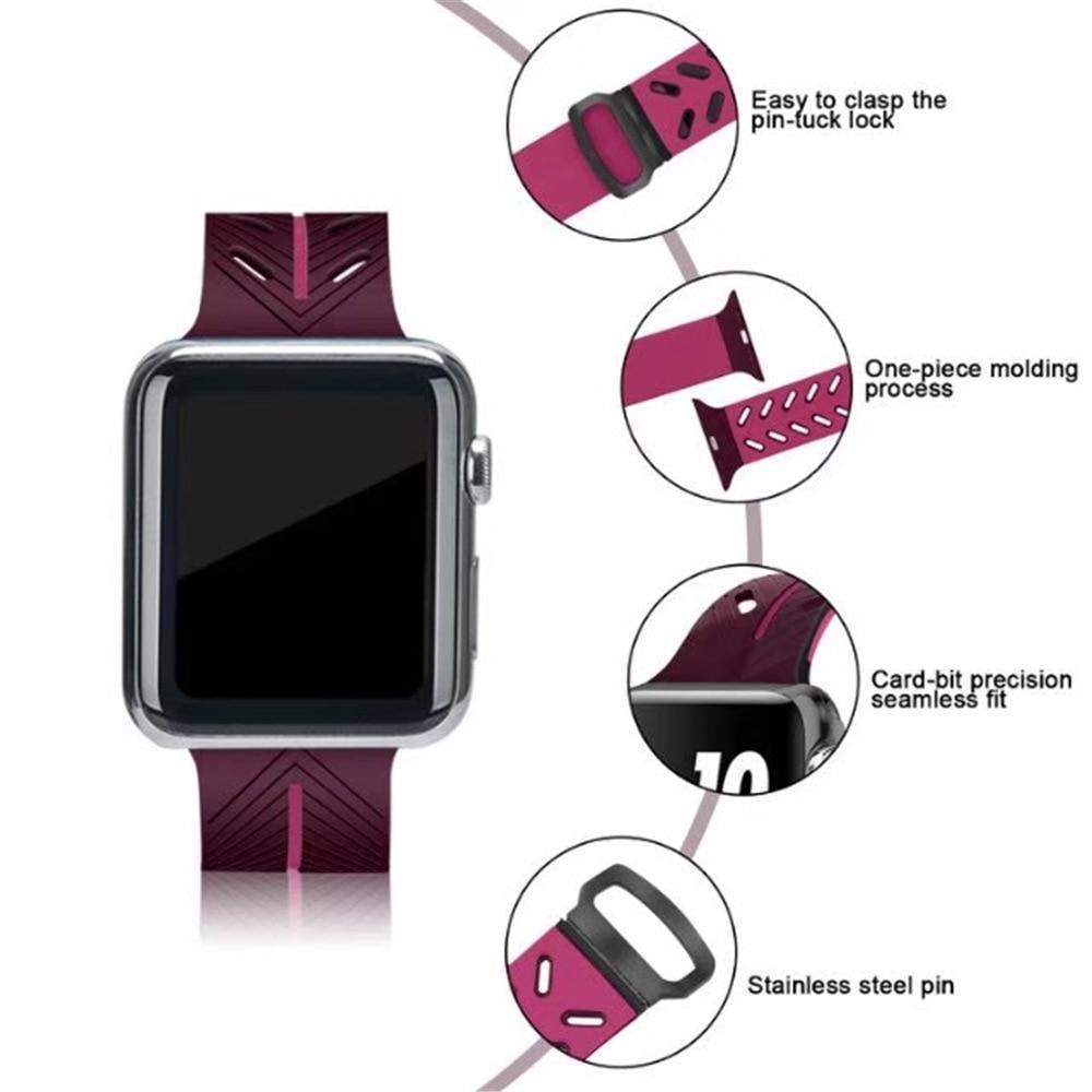 Watches New Silicone Apple watch band strap 44mm/ 40mm/ 42mm/ 38mm, iWatch Series 1 2 3 4, USA Fast Shipping