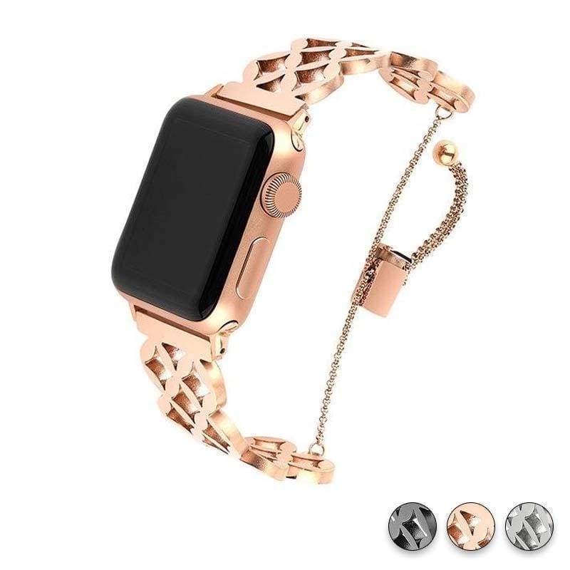 Watches Rose Gold / 38mm / 40mm Apple Watch Series 5 4 3 2 Band, Stainless Steel Strap Wrist Bracelet cuff 38mm, 40mm, 42mm, 44mm